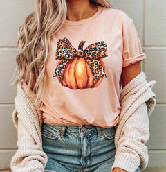 Leopard Pumpkin Shirt, Fall Pumpkin Shirt