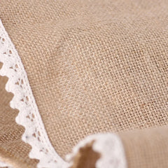 Vintage Jute Table Runner Burlap Lace