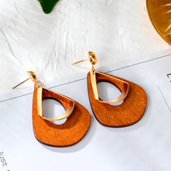 Yellow Leaf Dangle Earrings