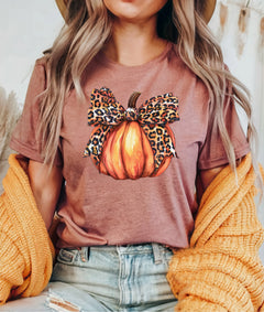 Leopard Pumpkin Shirt, Fall Pumpkin Shirt