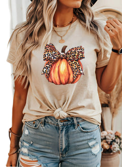 Leopard Pumpkin Shirt, Fall Pumpkin Shirt